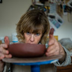 Hilary Duncan in her studio 2018
